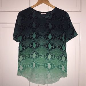 Equipment ombre silk top